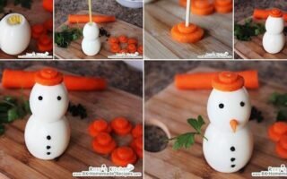 Egg And Carrot Snowman 320x200