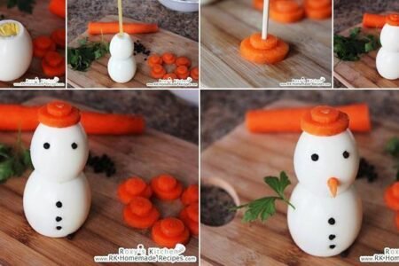 Egg And Carrot Snowman 450x300