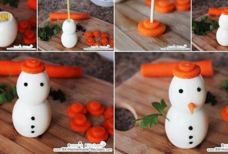 Egg And Carrot Snowman 460x310