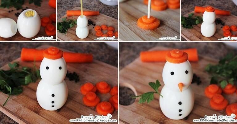 Boneco de neve de ovo e cenoura Egg And Carrot Snowman 768x401