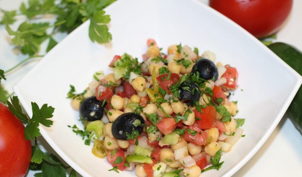 Como fazer salada de grão de bico grão de bico