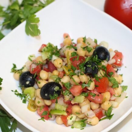 Como fazer salada de grão de bico grão de bico