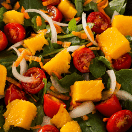 SALADA DE AGRIÃO COM MANGA