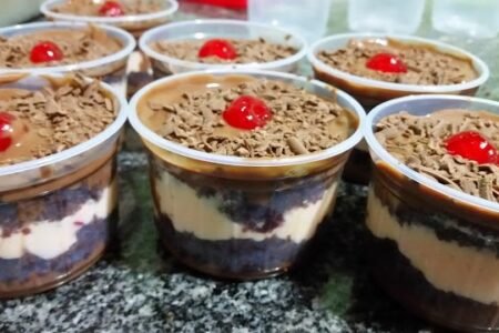 Bolo de pote floresta negra
