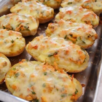 batata assada com recheio de frango