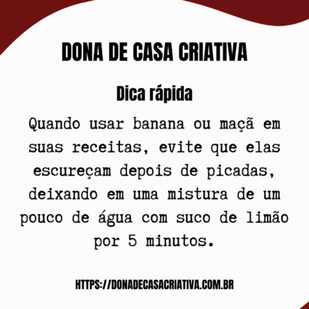 DESCUBRA O QUE FAZER PARA BANANA E MAÇÃ NÃO ESCURECER