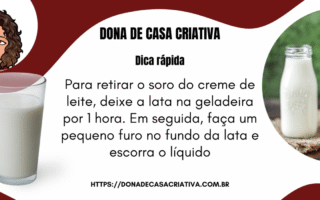 COMO TIRAR O SORO DO CREME DE LEITE