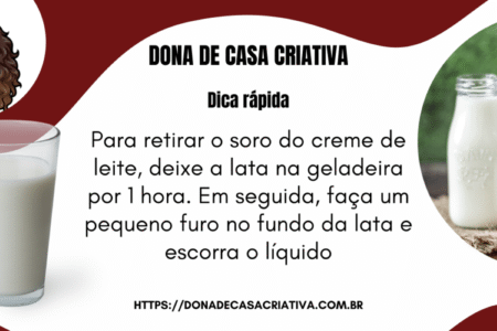 COMO TIRAR O SORO DO CREME DE LEITE