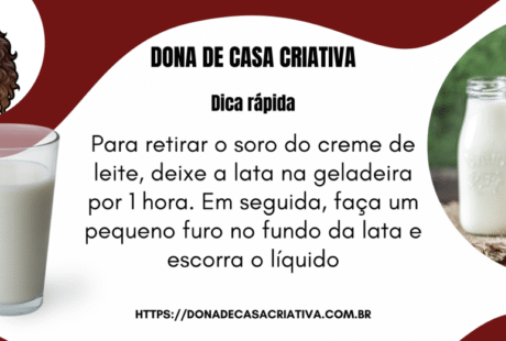 COMO TIRAR O SORO DO CREME DE LEITE