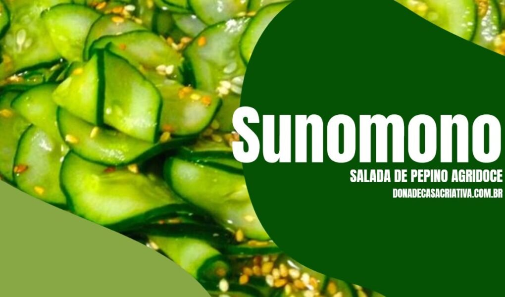 Sunomono - Salada de pepino japonesa Sunomono - Salada de Pepino Agridoce