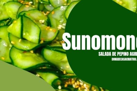 Sunomono - Salada de pepino japonesa Sunomono - Salada de Pepino Agridoce
