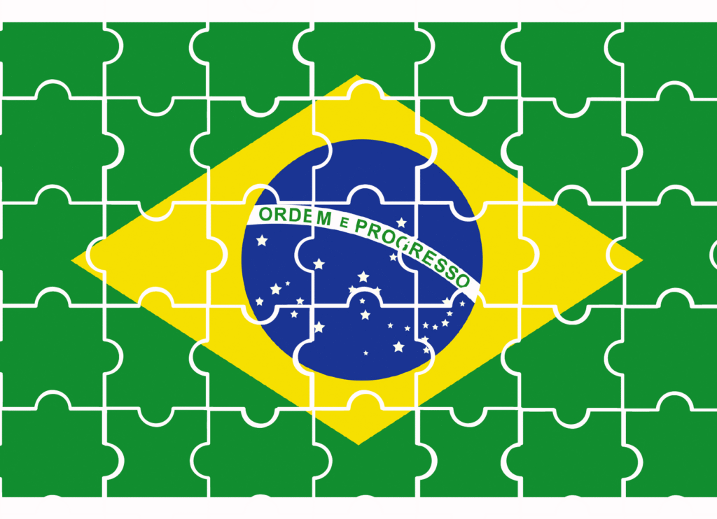 Quebra cabeça bandeira do brasil para imprimir