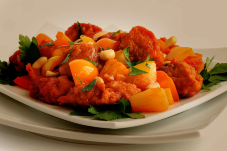 Carne de Porco com Abacaxi