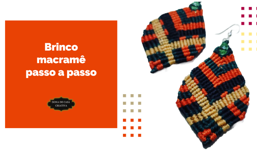 brinco macrame passo a passo
