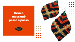 brinco macrame passo a passo