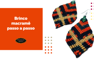 brinco macrame passo a passo