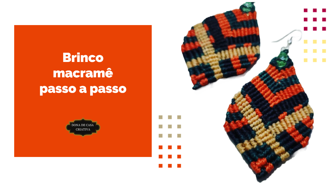 brinco macrame passo a passo