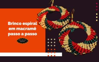 Como fazer brinco espiral em macramê