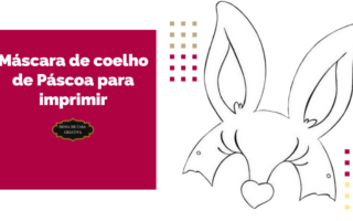 Máscara de coelho de Páscoa para imprimir