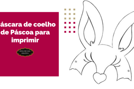 Máscara de coelho de Páscoa para imprimir