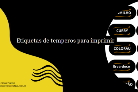 Etiquetas de temperos para imprimir