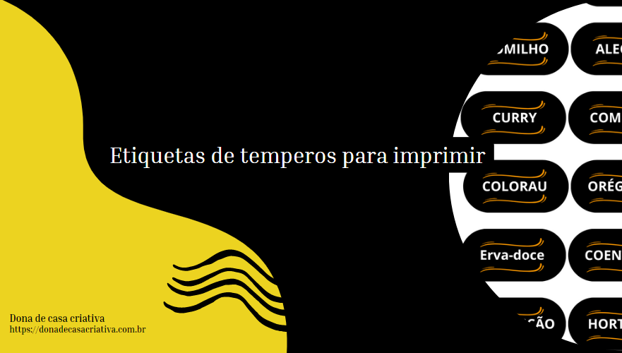 Etiquetas de temperos para imprimir