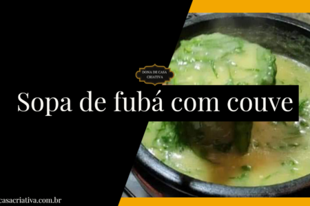 Sopa de fubá com couve