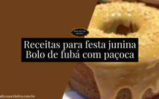 Bolo de fubá com paçoca
