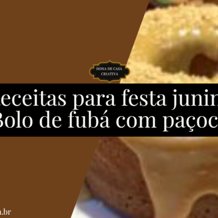 Bolo de fubá com paçoca