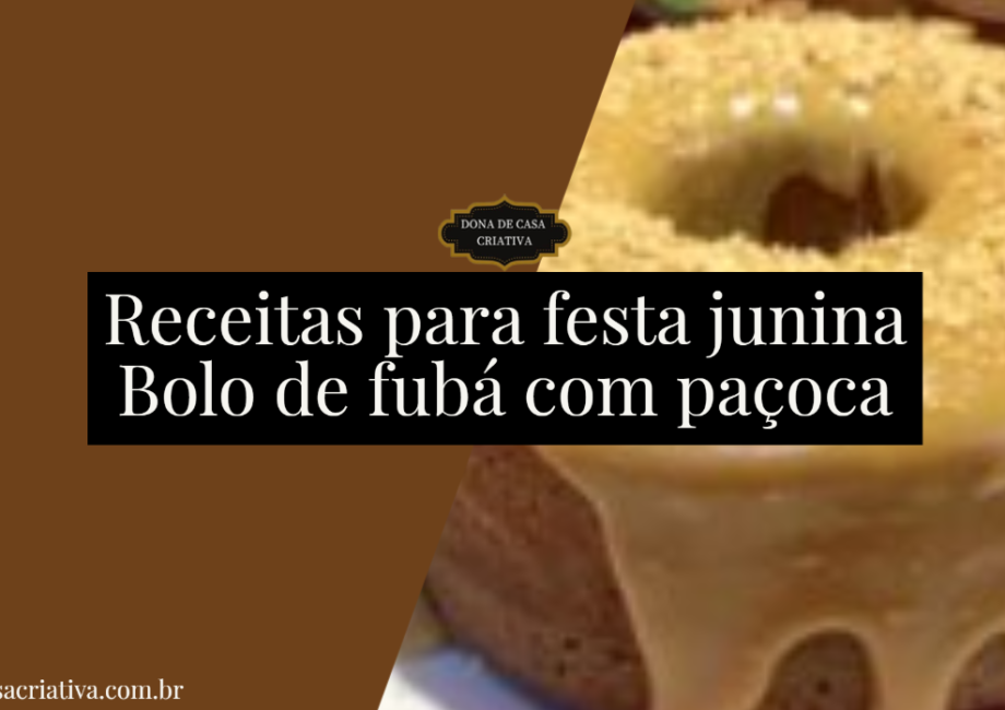 Bolo de fubá com paçoca