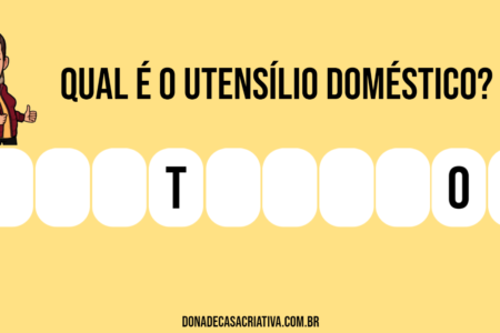 Qual é o utensílio doméstico? Qual é o utensílio doméstico