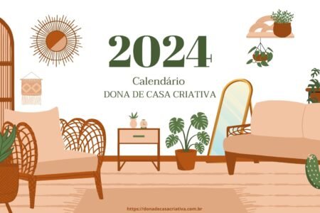 Calendário 2024 para imprimir - Dona de Casa Criativa