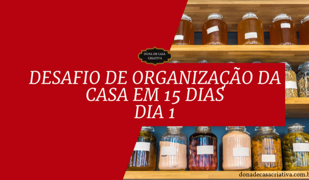 Desafio de Organização da Casa em 15 Dias - Dia 1