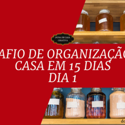 Desafio de Organização da Casa em 15 Dias - Dia 1