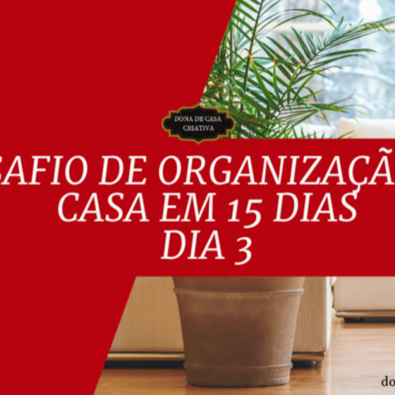 Desafio de Organização da Casa em 15 Dias - Dia 3