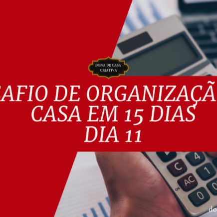 Desafio de Organização da Casa em 15 Dias - Dia 11 Organização financeira Desafio de Organização da Casa em 15 Dias - Dia 10 Organização digital