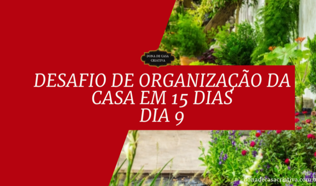 Desafio de Organização da Casa em 15 Dias - Dia 9 Organizar áreas externas Desafio de Organização da Casa em 15 Dias - Dia 9 Organizar áreas externas