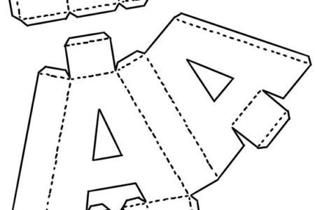 Molde de letra 3d para imprimir Letra A Molde de letra 3d para imprimir Letra A