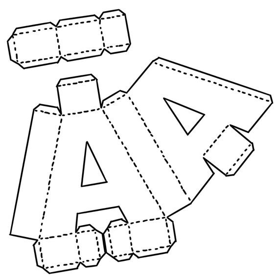 Molde de letra 3d para imprimir Letra A