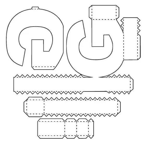 Molde de letra 3d para imprimir Letra G