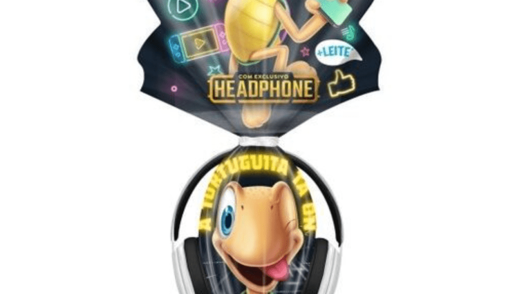OVO DE PÁSCOA QUE VEM COM FONE DE OUVIDO