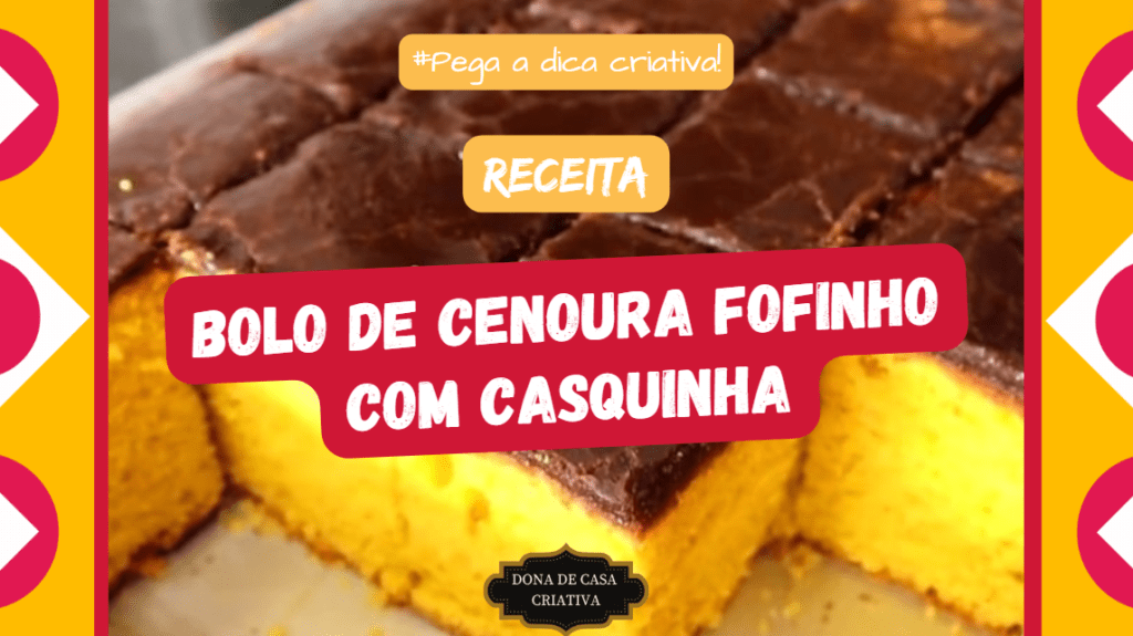 Bolo de cenoura com cobertura de chocolate crocante