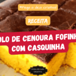 Bolo de cenoura com cobertura de chocolate crocante