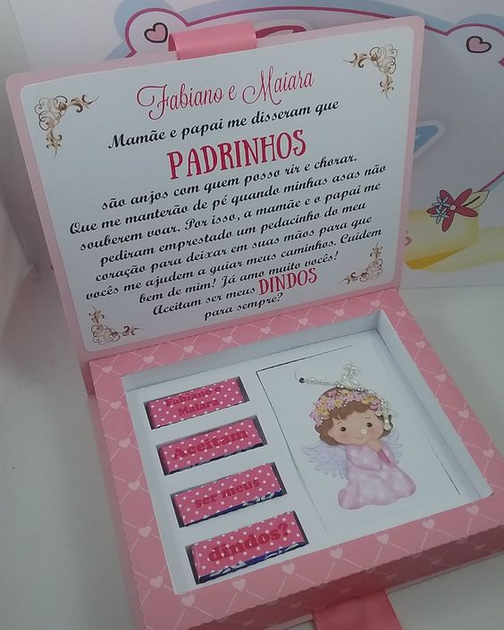 Ideias para convite de padrinhos de batismo