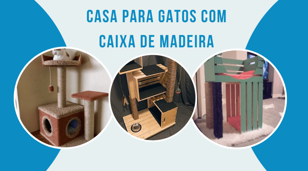 Casa para Gatos de Caixa de Madeira