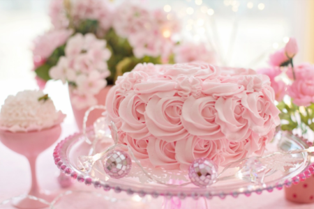 bolo rosa
