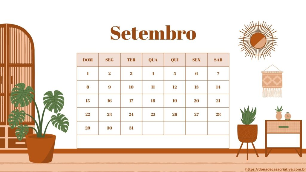 Calendário Setembro 2024