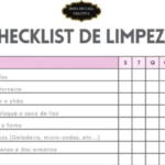 Checklist de Limpeza para imprimir Checklist de Limpeza para imprimir