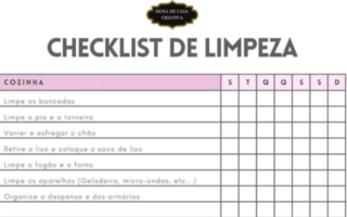 Checklist de Limpeza para imprimir