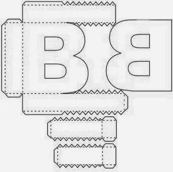 Molde de letra 3d para imprimir Letra B